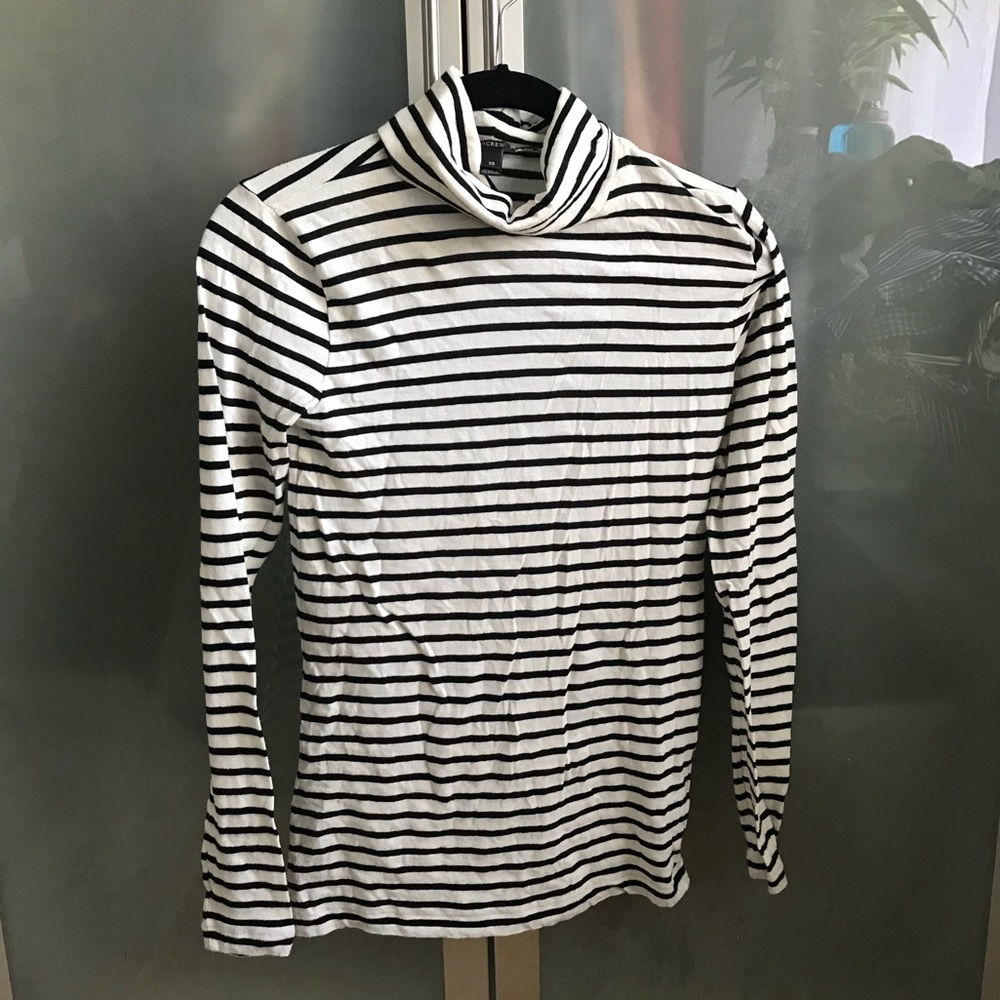 J crew. Striped Turtleneck.